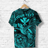 Custom Hawaii Turtle Map Polynesian T Shirt Kanaka Maoli Unique Style Turquoise LT8 - Wonder Print Shop