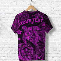 Custom Hawaii Turtle Polynesian T Shirt Plumeria Flower Unique Style Pink LT8 - Wonder Print Shop