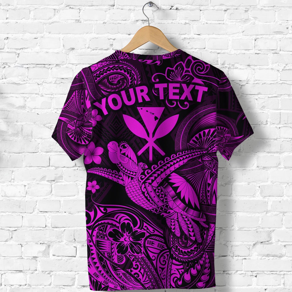 Custom Hawaii Turtle Map Polynesian T Shirt Kanaka Maoli Unique Style Pink LT8 - Wonder Print Shop
