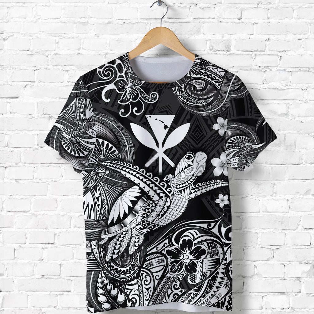 Custom Hawaii Turtle Map Polynesian T Shirt Kanaka Maoli Unique Style Black LT8 - Wonder Print Shop