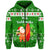 Custom Christmas Hawaii Zip Hoodie Santa Claus Surfing Simple Style Green LT8 - Wonder Print Shop