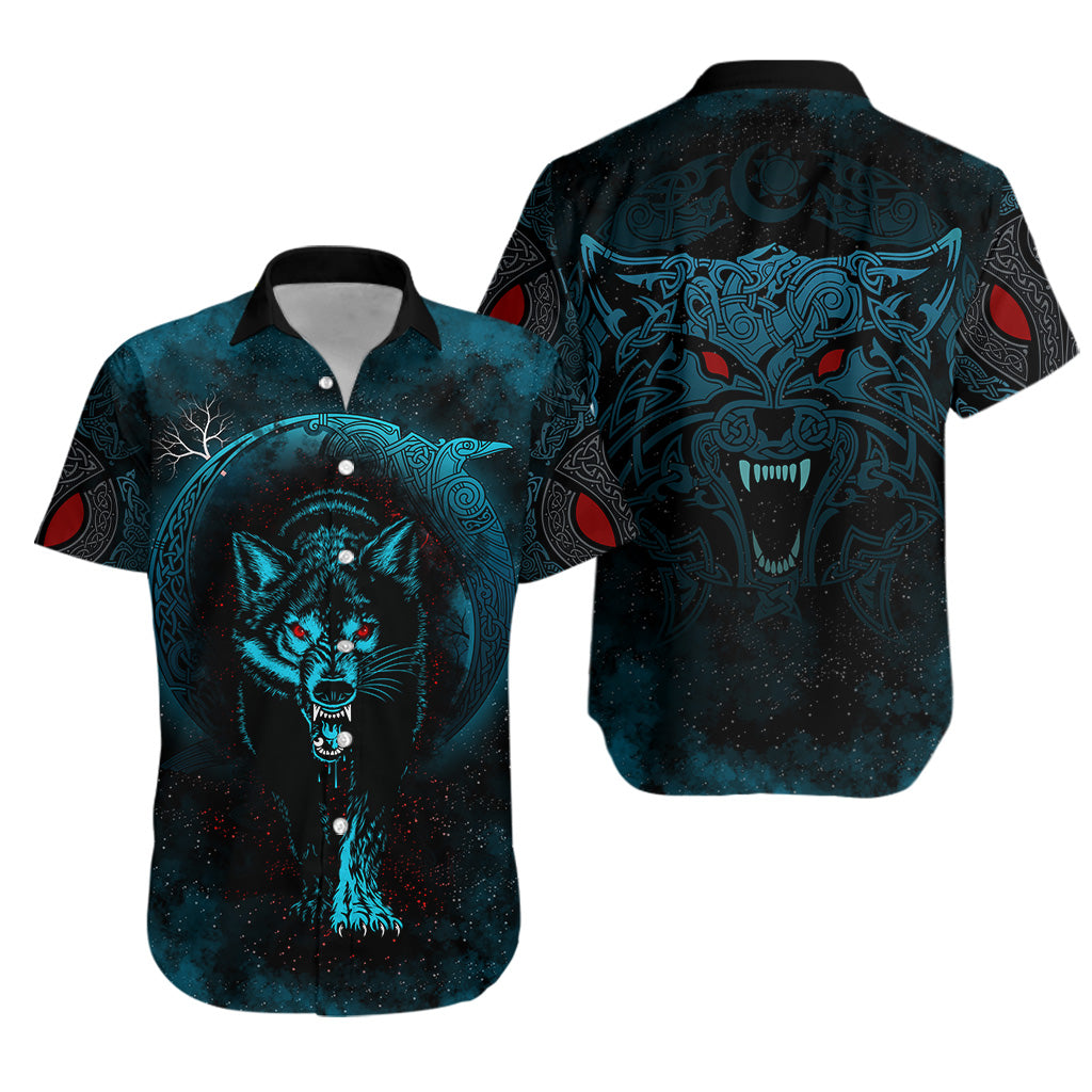 viking-shorts-sleeve-shirt-moon-wolf-tattoo