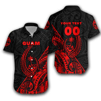 (Custom Personalised) Guam Rugby Hawaiian Shirt Polynesian Patterns Style - Red LT16 - Wonder Print Shop