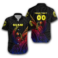 (Custom Personalised) Guam Rugby Hawaiian Shirt Polynesian Patterns Style - Gradient LT16 - Wonder Print Shop