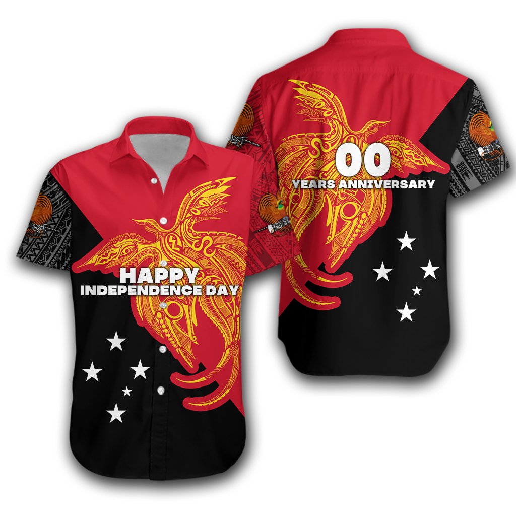 custom-personalised-papua-new-guinea-hawaiian-shirt-independence-day-flag-style