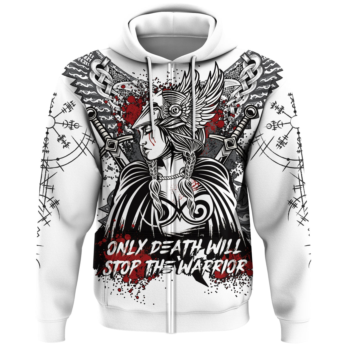 VikingValkyrie Honor Zip Hoodie RLT12 - Wonder Print Shop
