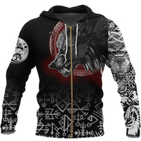 Fenrir Blood Zip Hoodie Tattoo Style RLT12 - Wonder Print Shop