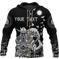 Custom Viking Warrior Zip Hoodie Celtic Tree A21 RLT12 - Wonder Print Shop