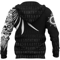 Custom Special Raven Zip Hoodie Tattoo Style RLT12 - Wonder Print Shop