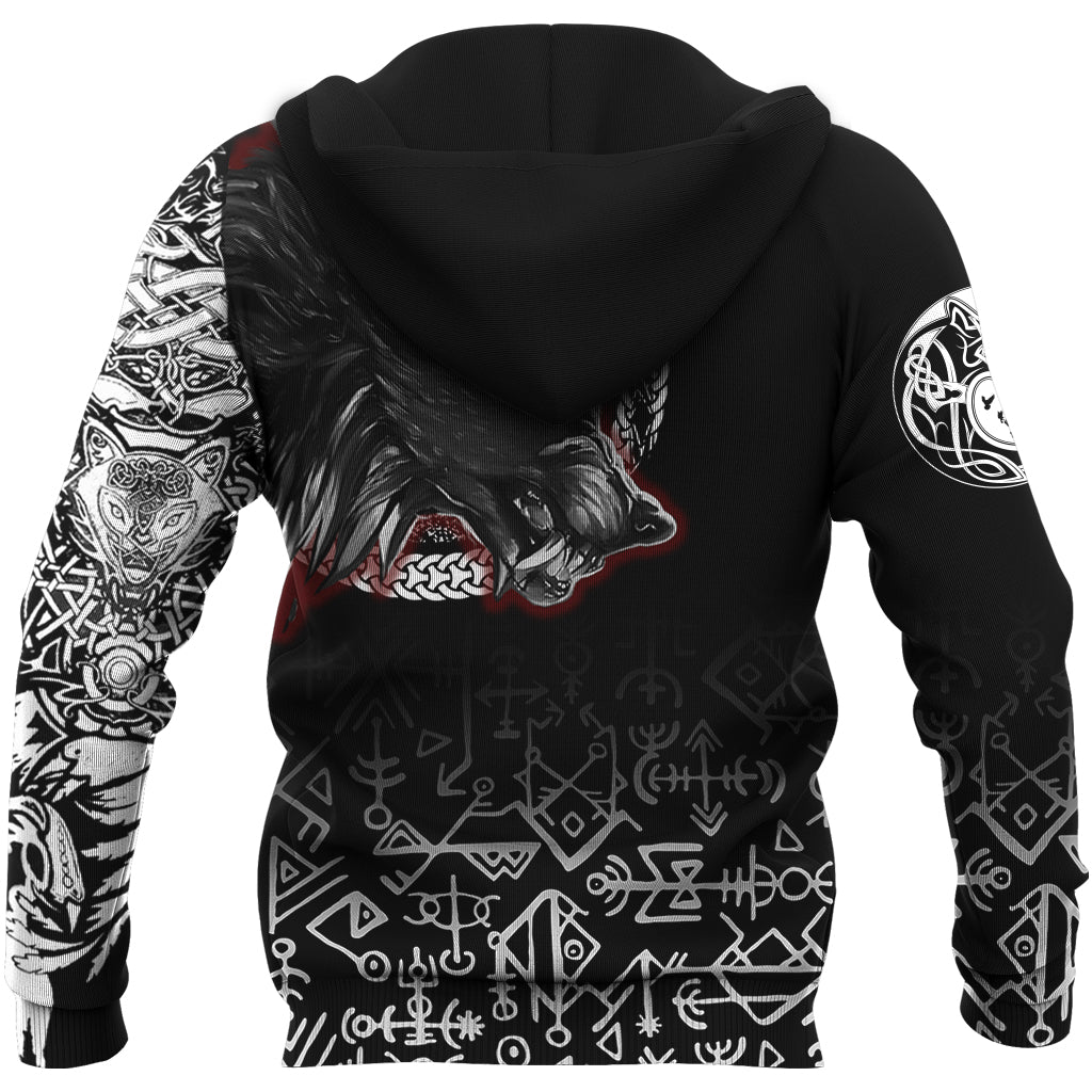 Fenrir Blood Hoodie Tattoo Style RLT12 - Wonder Print Shop