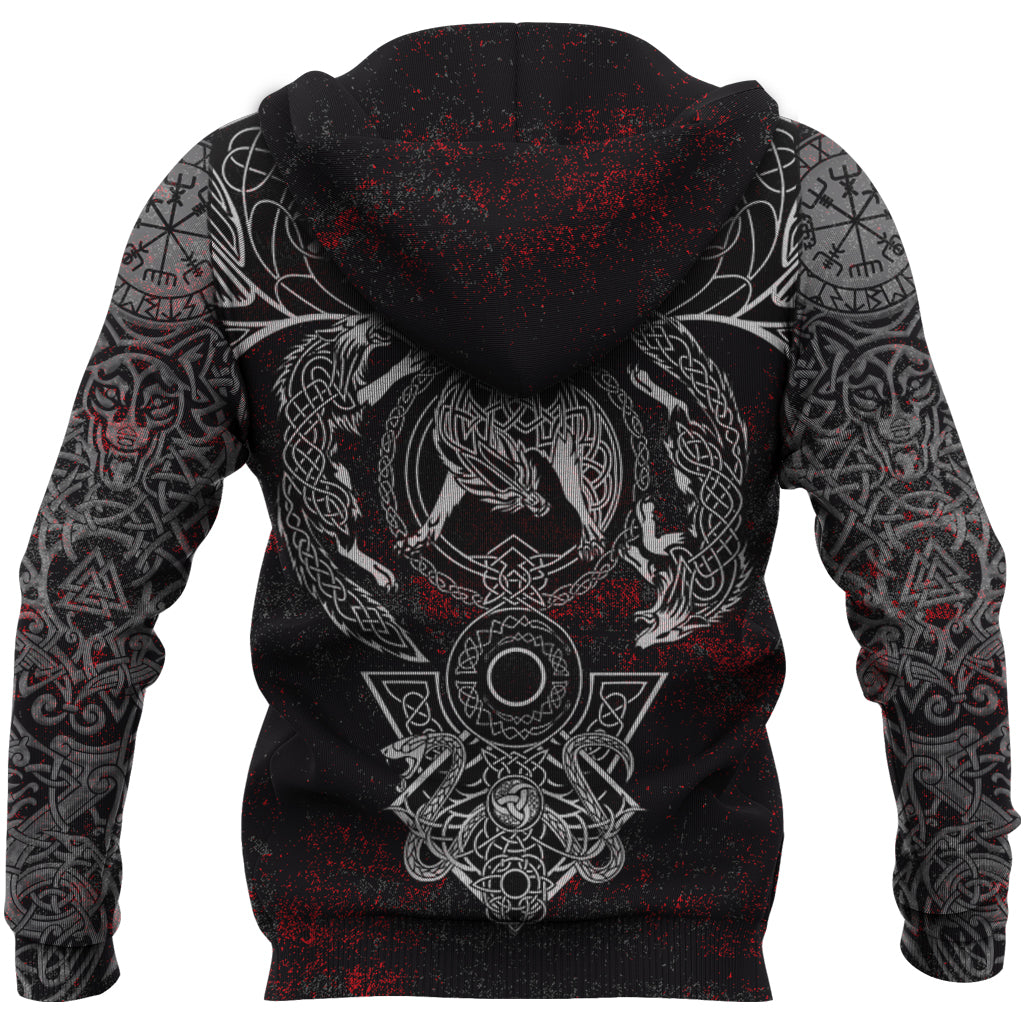 Viking Hoodie Fenrir Art RLT12 - Wonder Print Shop