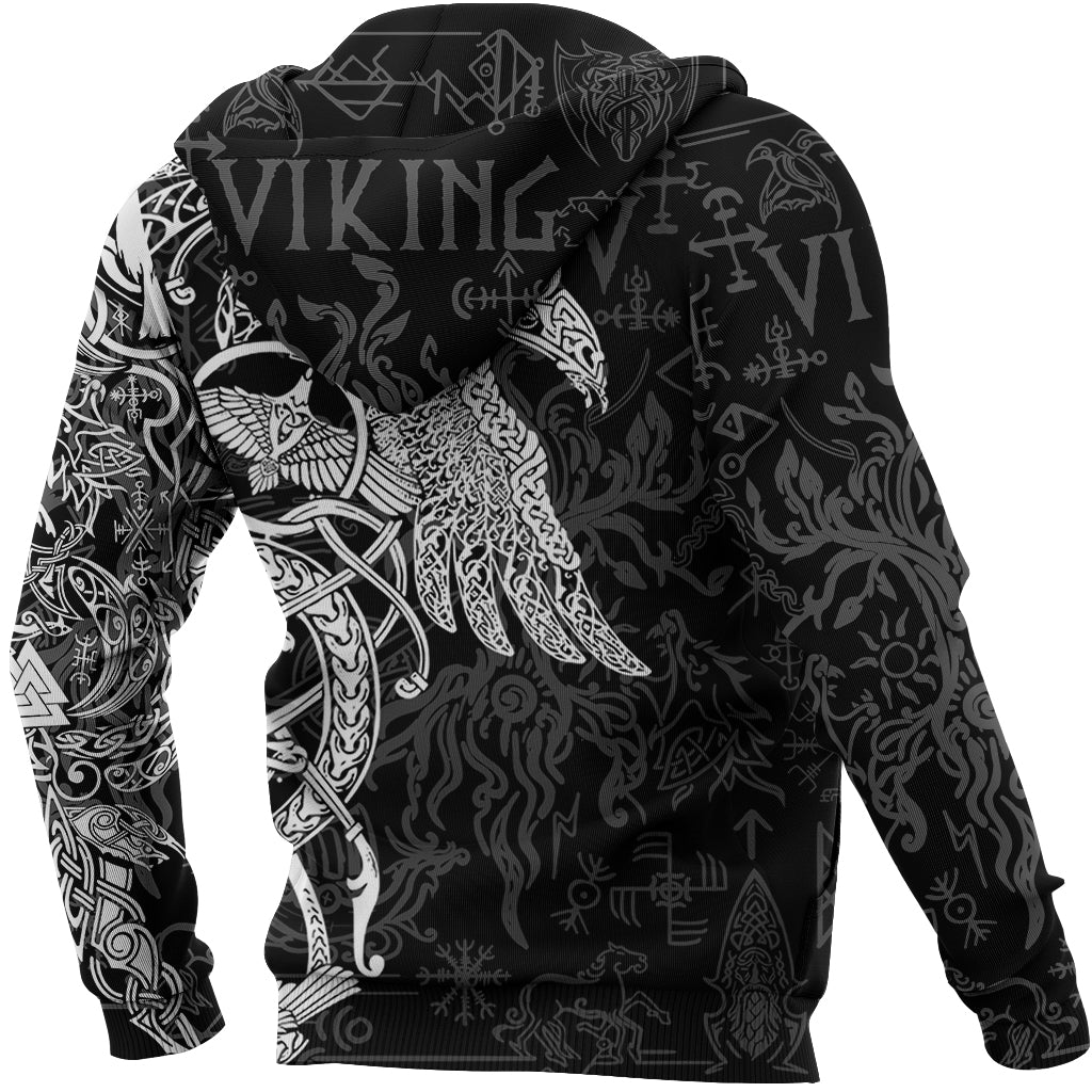 Viking Hoodie Special Raven Tattoo RLT12 - Wonder Print Shop