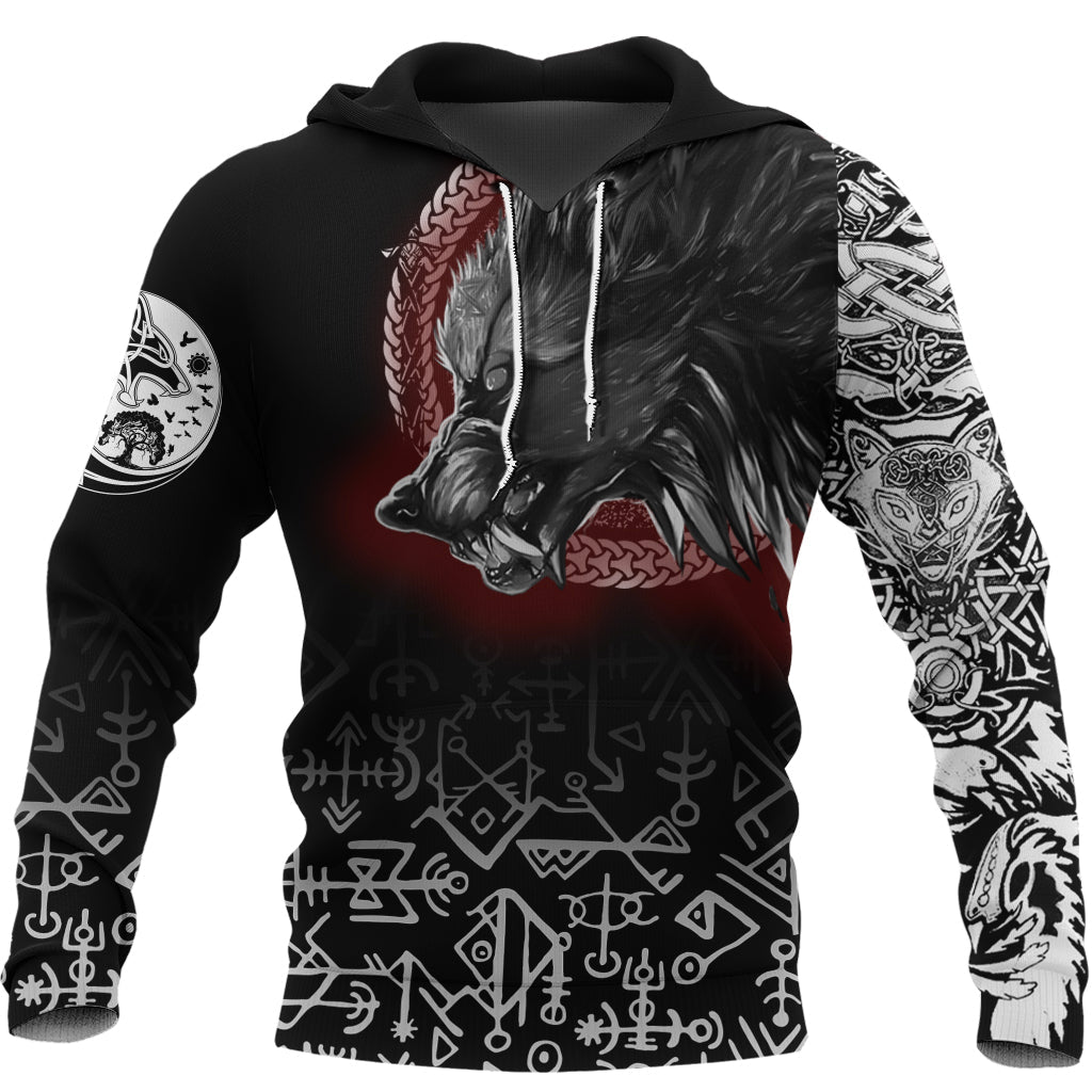 Fenrir Blood Hoodie Tattoo Style RLT12 - Wonder Print Shop