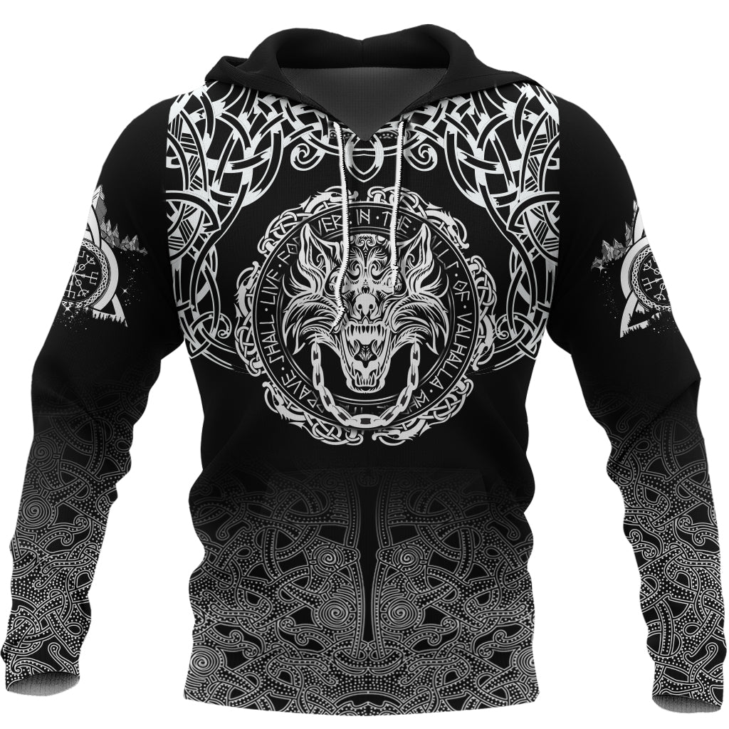 Fenrir Valhalla Hoodie Ornate Pattern 1 RLT12 - Wonder Print Shop