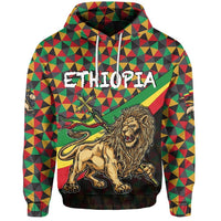 Ethiopia Hoodie Lion Of Judah Rasta Patterns No.2 LT6 - Wonder Print Shop