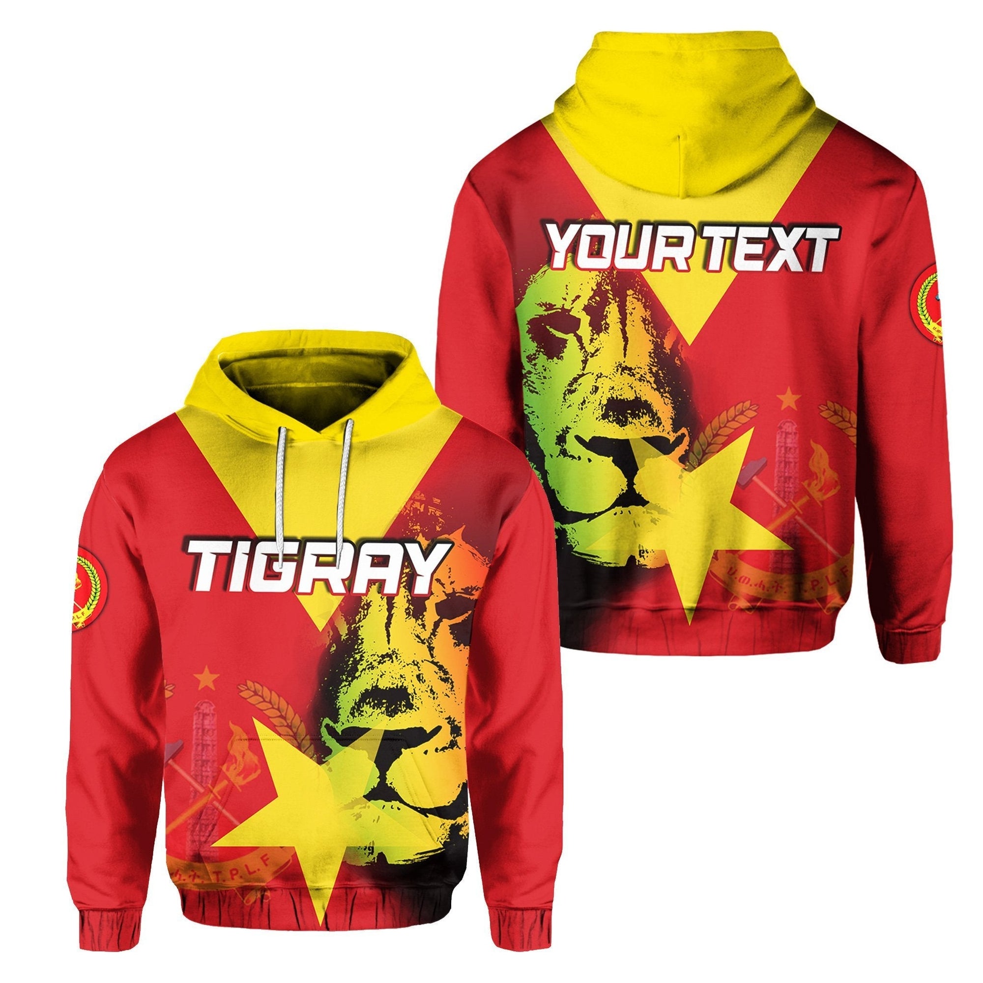 African Tigray Personalized Hoodie Tigray Flag and Lion LT6 - Wonder Print Shop