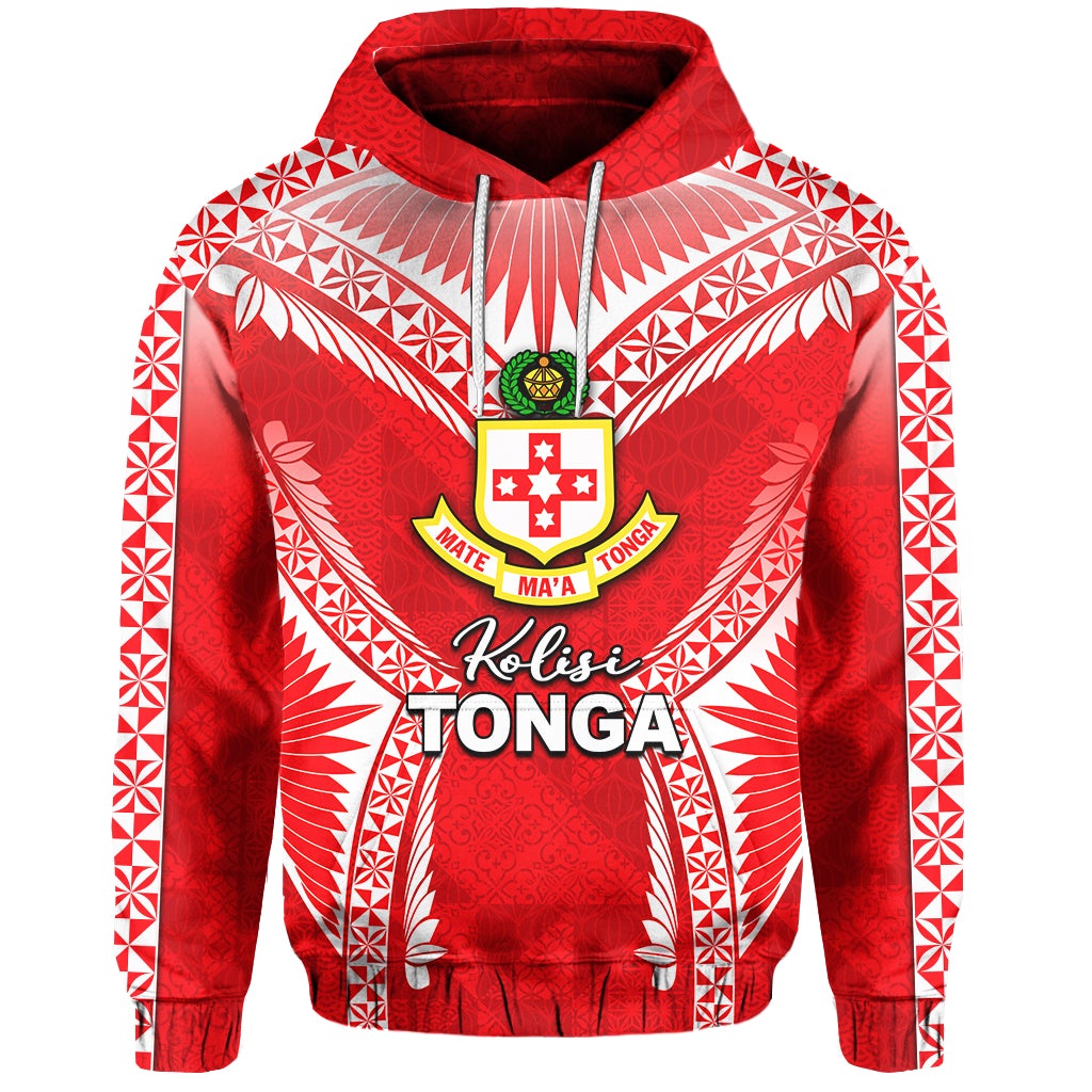 Custom Kolisi Tonga Hoodie Red Style LT6 - Wonder Print Shop