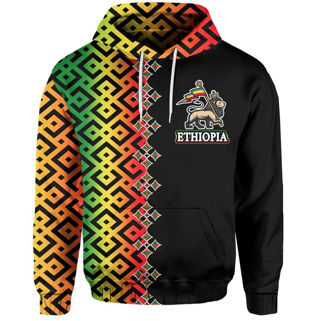 Ethiopia Hoodie Ethiopia Tilet Patterns LT6 - Wonder Print Shop