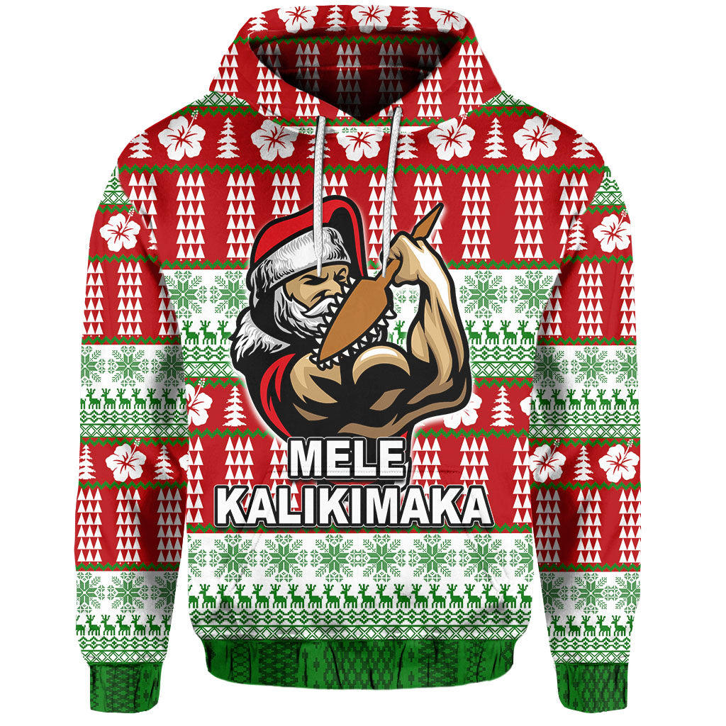 Hawaiian Santa Claus Warrior Hoodie Christmas LT6 - Wonder Print Shop