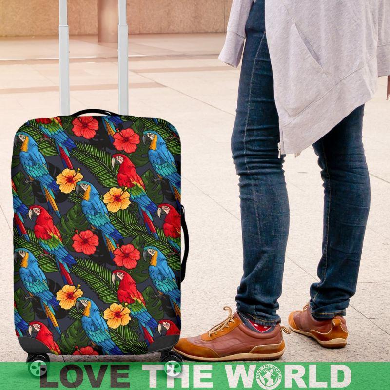Hibiscus Parrot Brazil Luggage Covers - Wonder Print Shop
