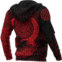 Viking Zip Hoodie - Nordic Raven Tattoos RLT12 - Wonder Print Shop
