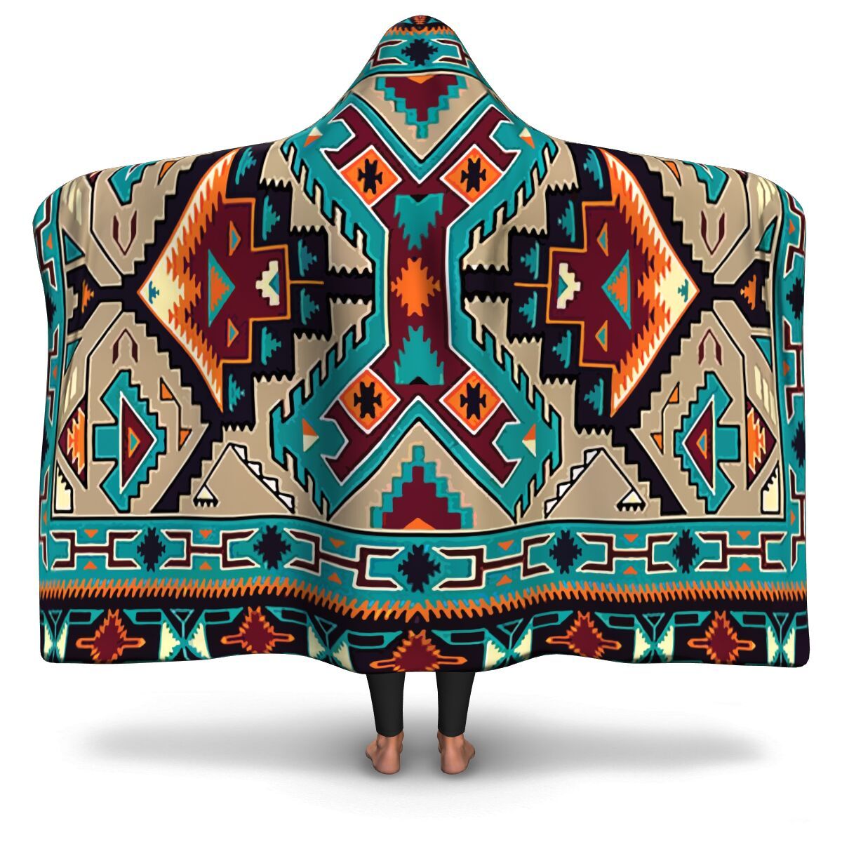 native-american-tribal-pattern-print-hooded-blanket