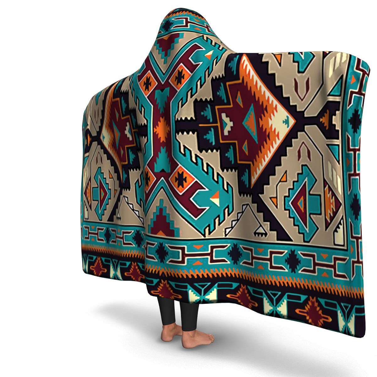 native-american-tribal-pattern-print-hooded-blanket