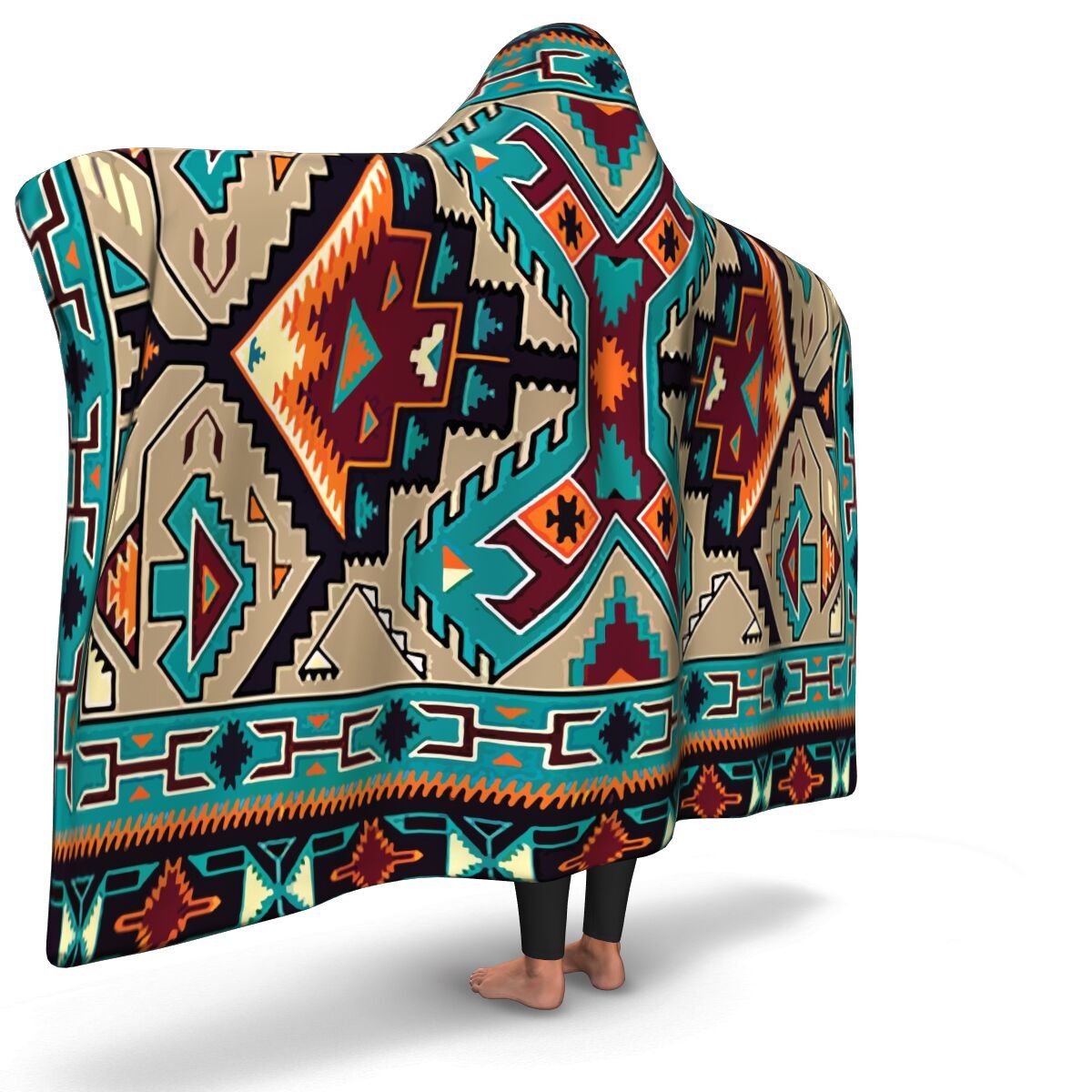 native-american-tribal-pattern-print-hooded-blanket