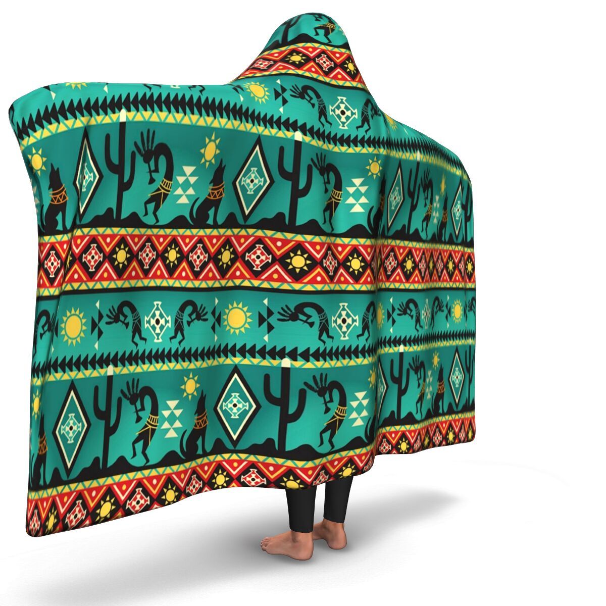 kokopelli-myth-green-native-american-hoodie-blanket