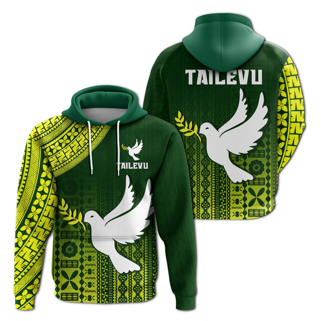 Tailevu Rugby Fiji Hoodie Go Green LT4 - Wonder Print Shop