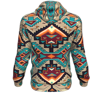 Native American Tribal Ethnic Pattern Blue 3D Pullover Hoodies LT10 - Wonder Print Shop