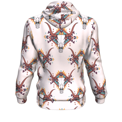 Native American Little Bison Bull Heads Light Purple 3D Pullover Hoodies LT10 - Wonder Print Shop