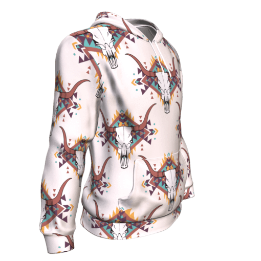 Native American Little Bison Bull Heads Light Purple 3D Pullover Hoodies LT10 - Wonder Print Shop