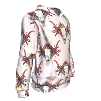 Native American Little Bison Bull Heads Light Purple 3D Pullover Hoodies LT10 - Wonder Print Shop