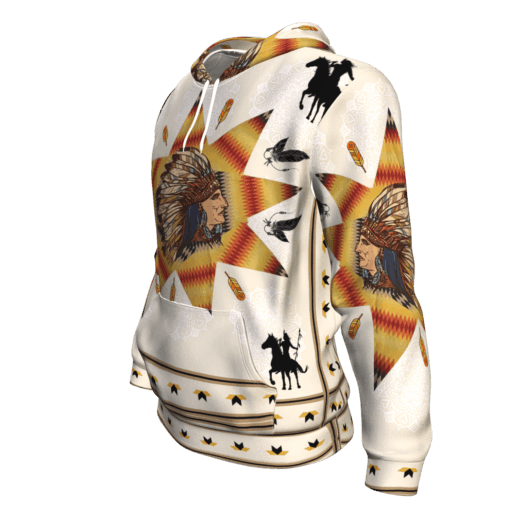 Chief Riding Horse Native American 3D Pullover Hoodies LT10 - Wonder Print Shop