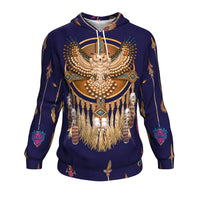 Golden Owl Dream Catcher 3D Pullover Hoodie Native American LT10 - Wonder Print Shop