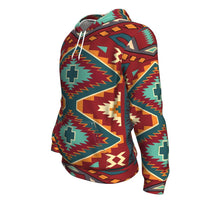 Native American Red Pattern All Over Hoodie LT10 - Wonder Print Shop