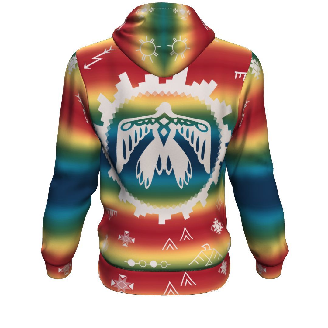 Thunderbird Rainbow Native American Pride All Over Hoodie LT10 - Wonder Print Shop
