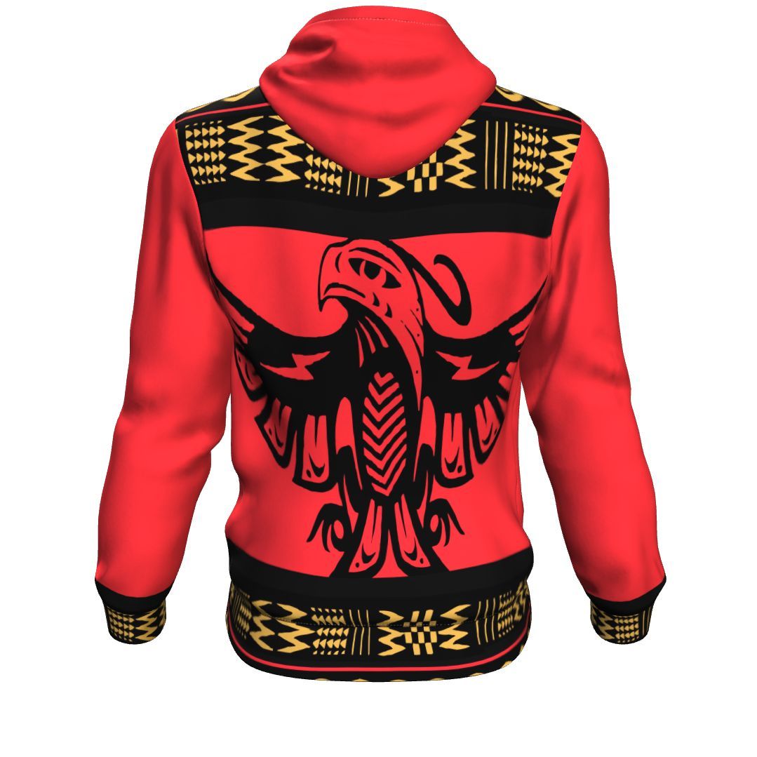 Red Thunderbird Native American Design All Over Hoodie LT10 - Wonder Print Shop