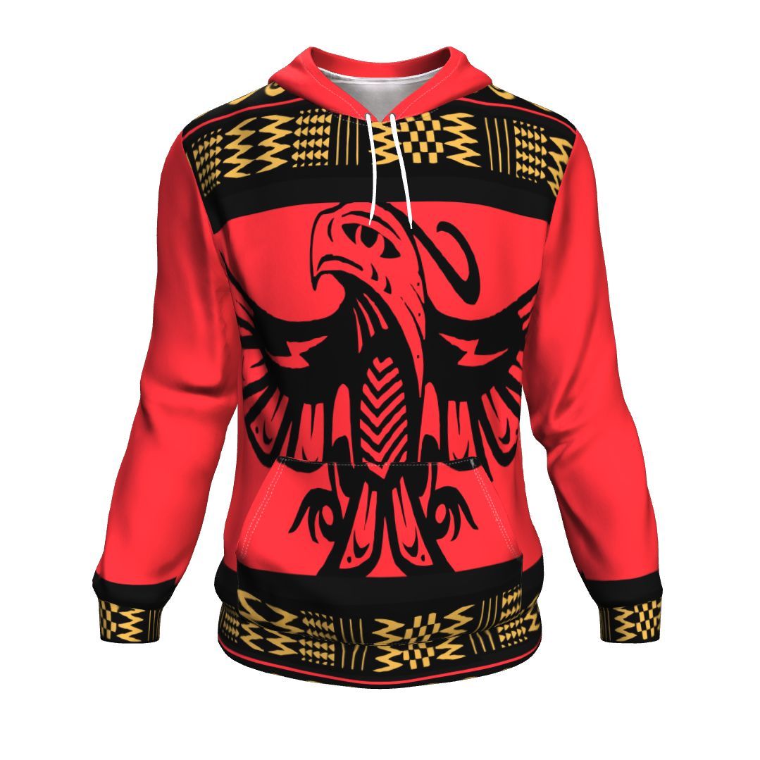 Red Thunderbird Native American Design All Over Hoodie LT10 - Wonder Print Shop