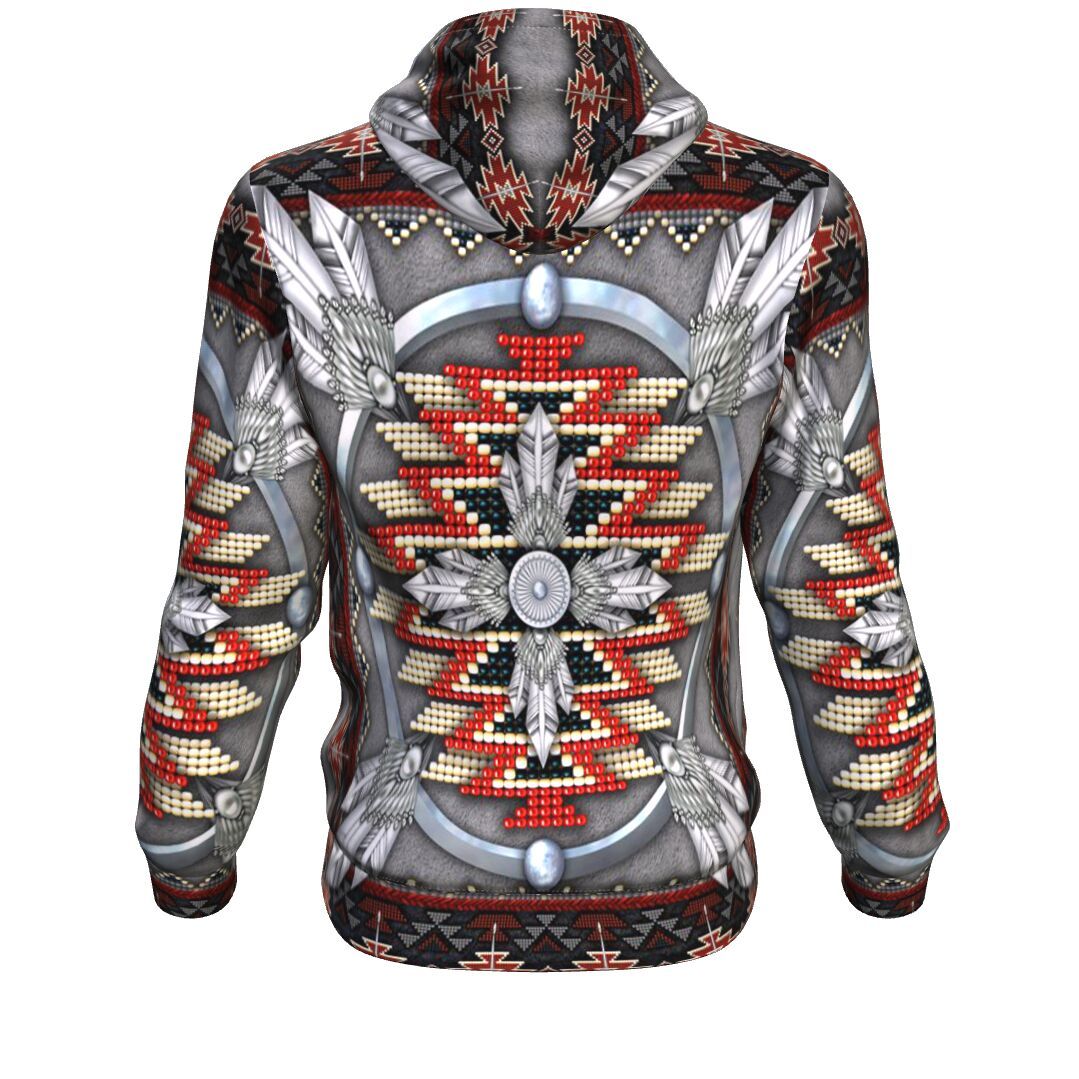 Naumaddic Arts Native American All Over Hoodie LT10 - Wonder Print Shop