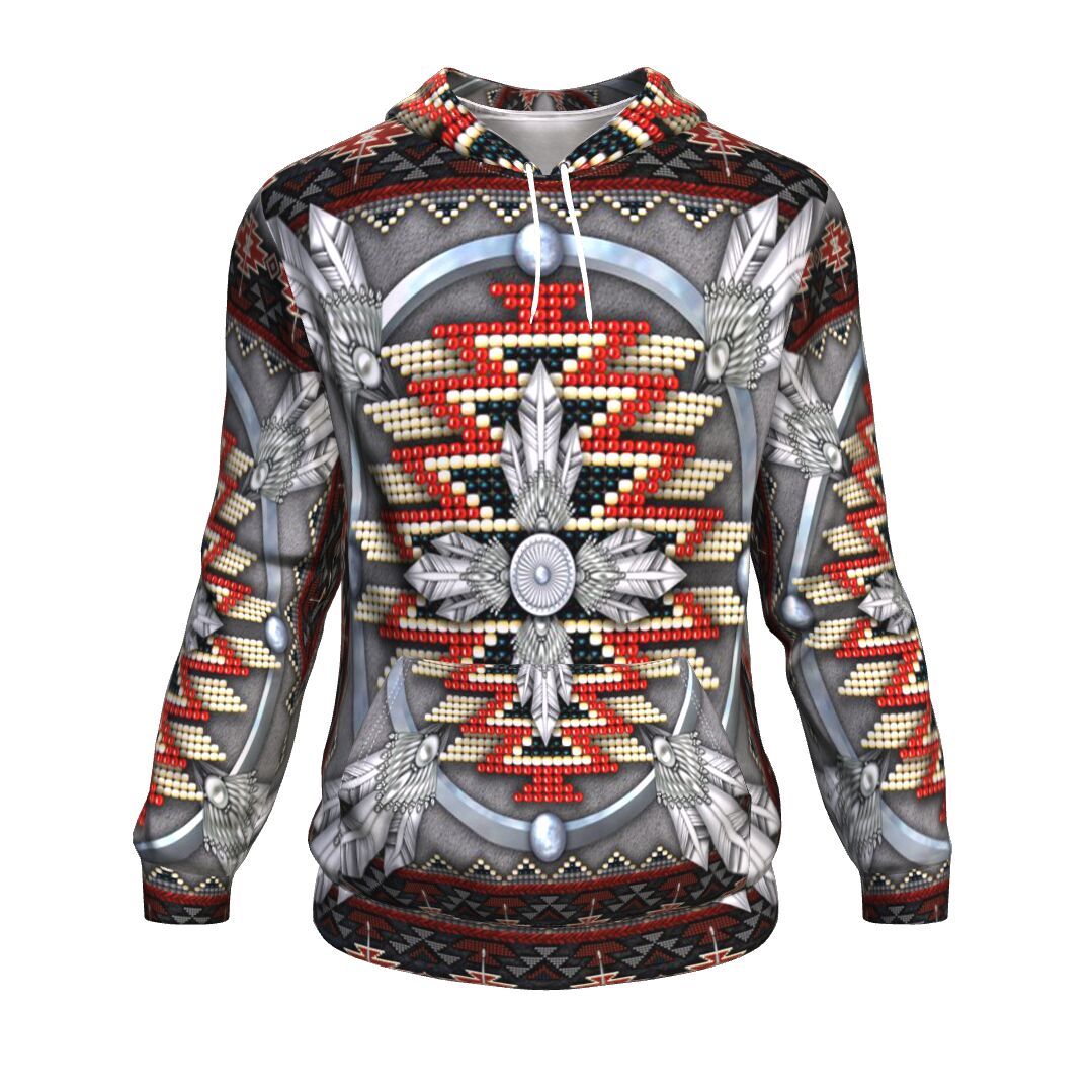 Naumaddic Arts Native American All Over Hoodie LT10 - Wonder Print Shop