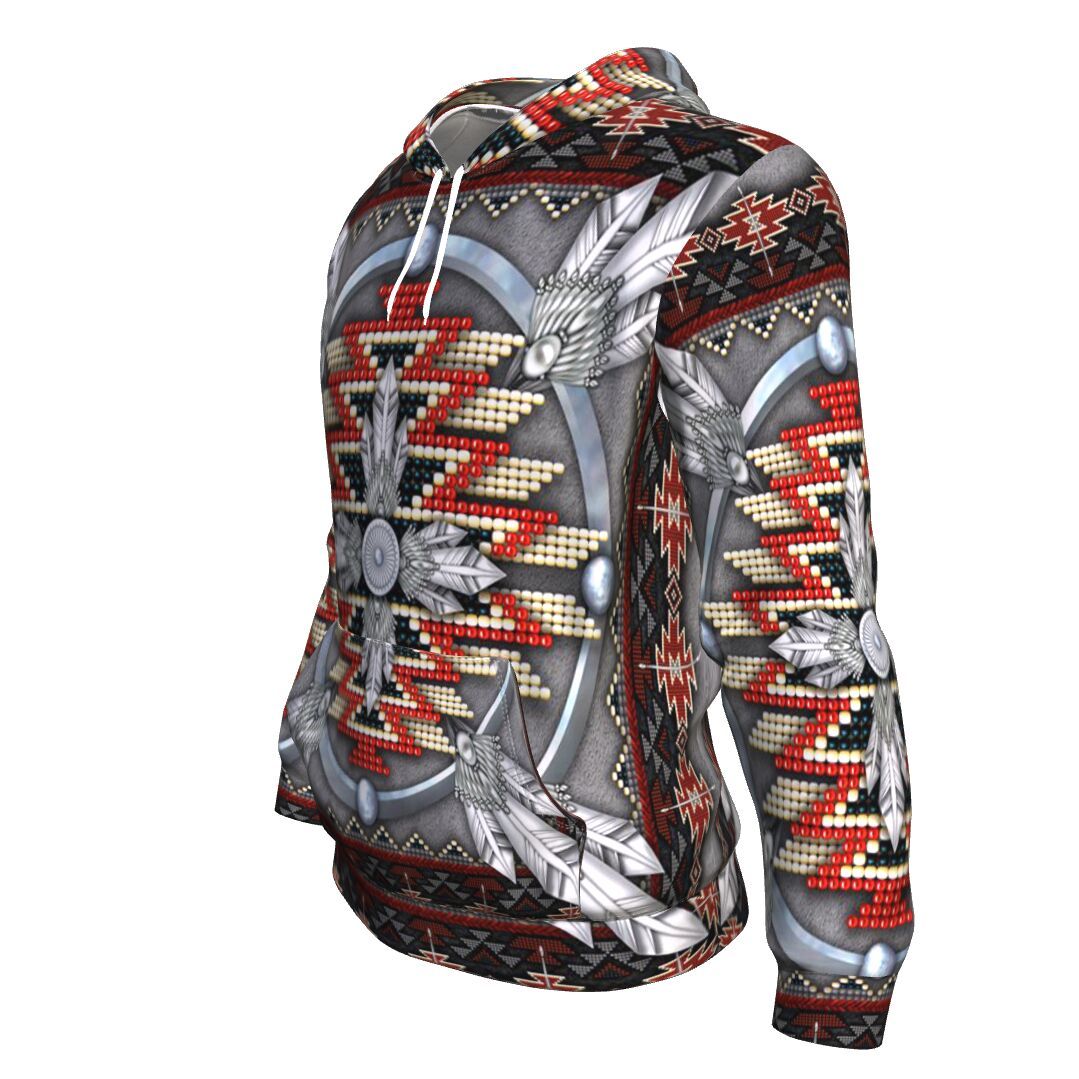 Naumaddic Arts Native American All Over Hoodie LT10 - Wonder Print Shop