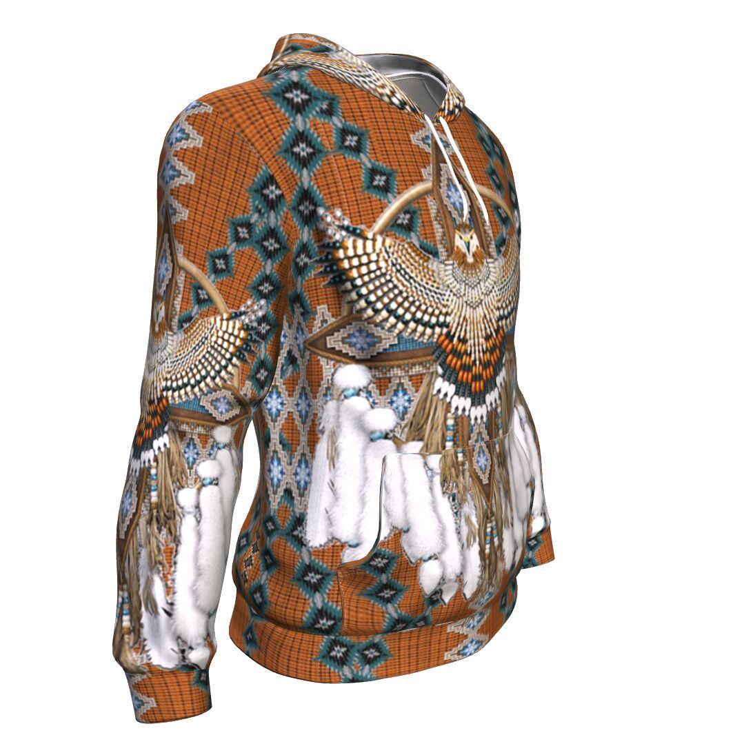 Brown Owl Dreamcatcher Native American All Over Hoodie LT10 - Wonder Print Shop