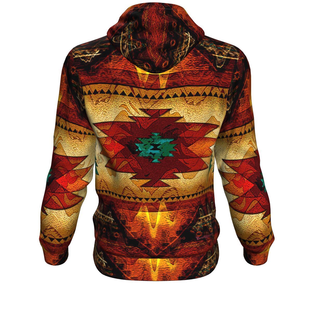 Southwest Brown Symbol Native American Pullover Hoodie LT10 - Wonder Print Shop