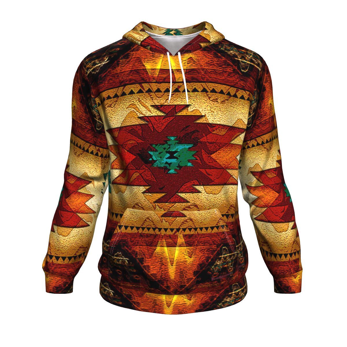 Southwest Brown Symbol Native American Pullover Hoodie LT10 - Wonder Print Shop