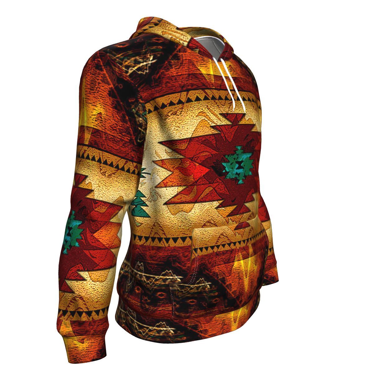 Southwest Brown Symbol Native American Pullover Hoodie LT10 - Wonder Print Shop