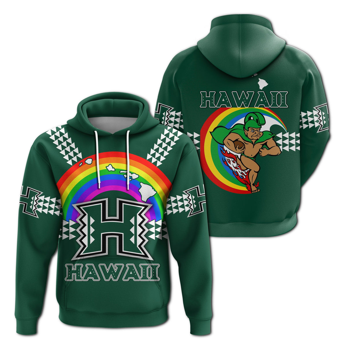 Hawaii Rainbow Warriors Hoodie LT4 - Wonder Print Shop