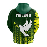 Tailevu Rugby Fiji Zip Hoodie Go Green LT4 - Wonder Print Shop