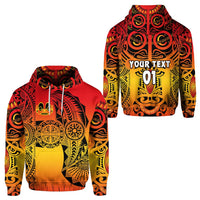 Custom Marquesas Islands Hoodie Marquesan Tattoo Original Style Gradient Red LT8 - Wonder Print Shop